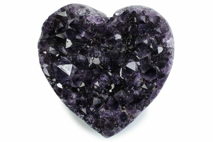 Dark Purple Amethyst Heart - Uruguay #383320